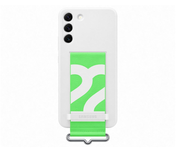 SAMSUNG Etui Silicone Cover z paskiem do Samsung S22+ White - 718304 - zdjęcie
